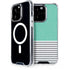 Teal and Grey Stripes iPhone 15 Pro MagSafe Case